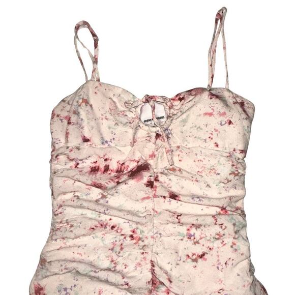 skylar+madison Womens Stretch Bodycon Cinched Tank Mini Dress Floral Pink M NWOT - Picture 3 of 10